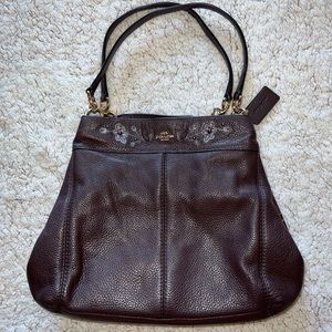 COACH Lexy Shoulder Bag Oxblood